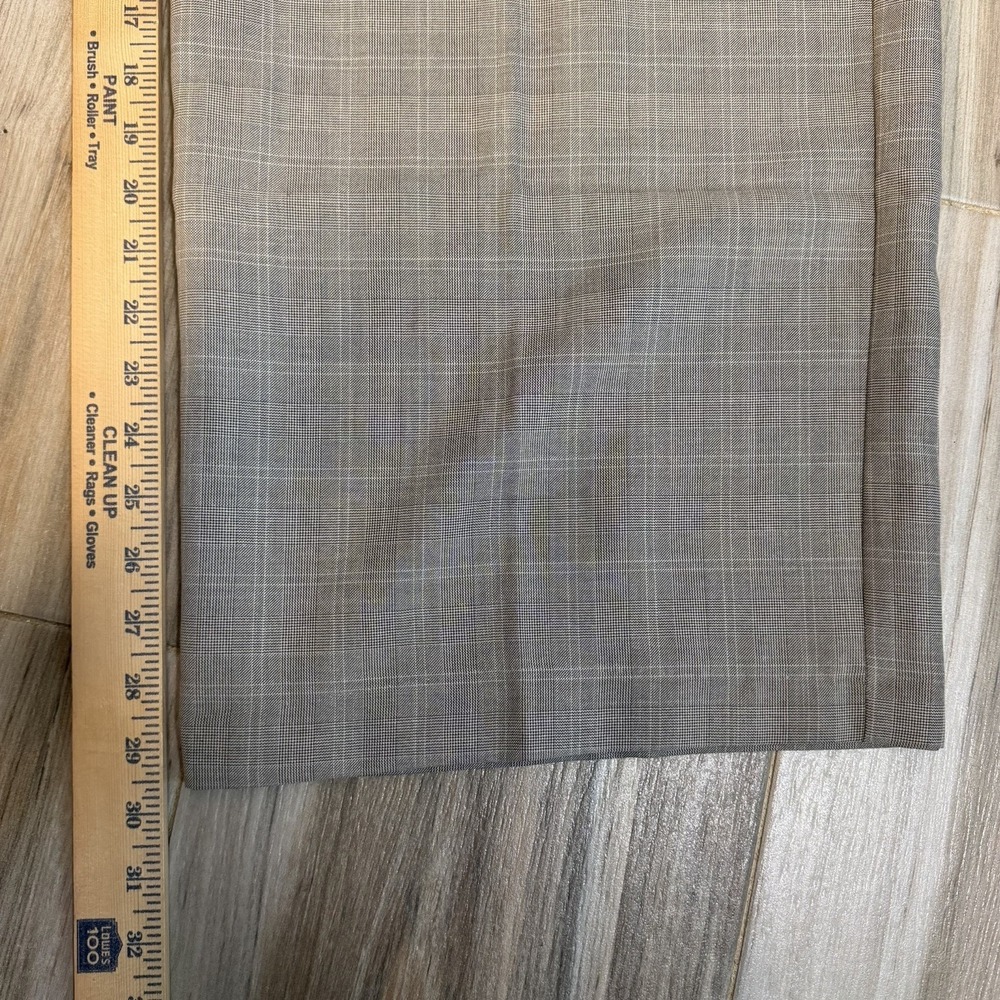 NWT Avery Menswear Trousers Maeve Plaid Grey XS Classic Preppy Career Wide Leg - Picture 12 of 13